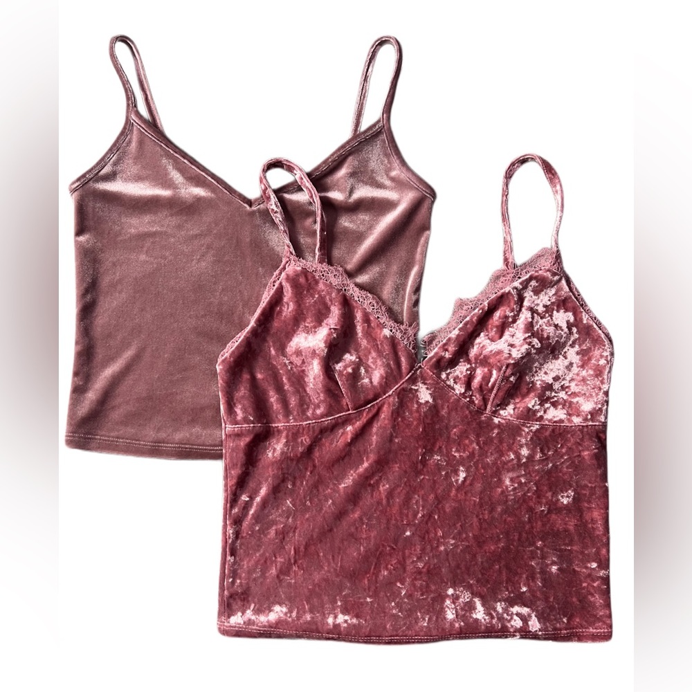 Forever 21 Velvet Crop Camis (Set of 2)